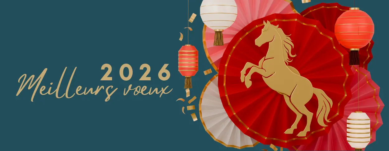 Cadeau nouvelle année 2026 cheval de feu