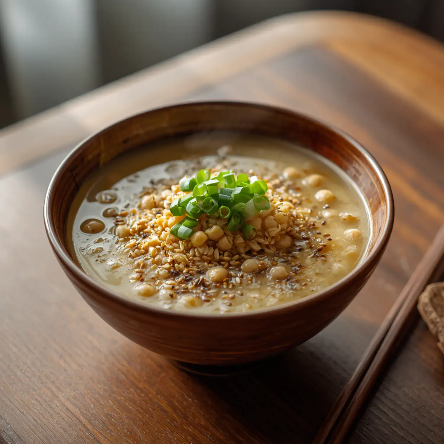 Congee au haricot mungo, orge et riz